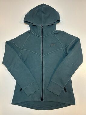 Nike Sportswear Tech Fleece Windrunner Full Zip Hoodie Jacket Teal Green